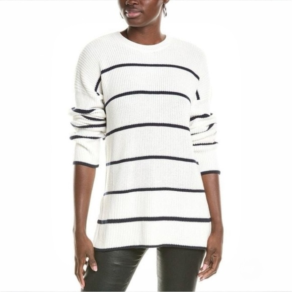 Splendid Parker Drop-Shoulder Stripe Loose Fit Casual Crewneck Sweater Size XS - Picture 5 of 13